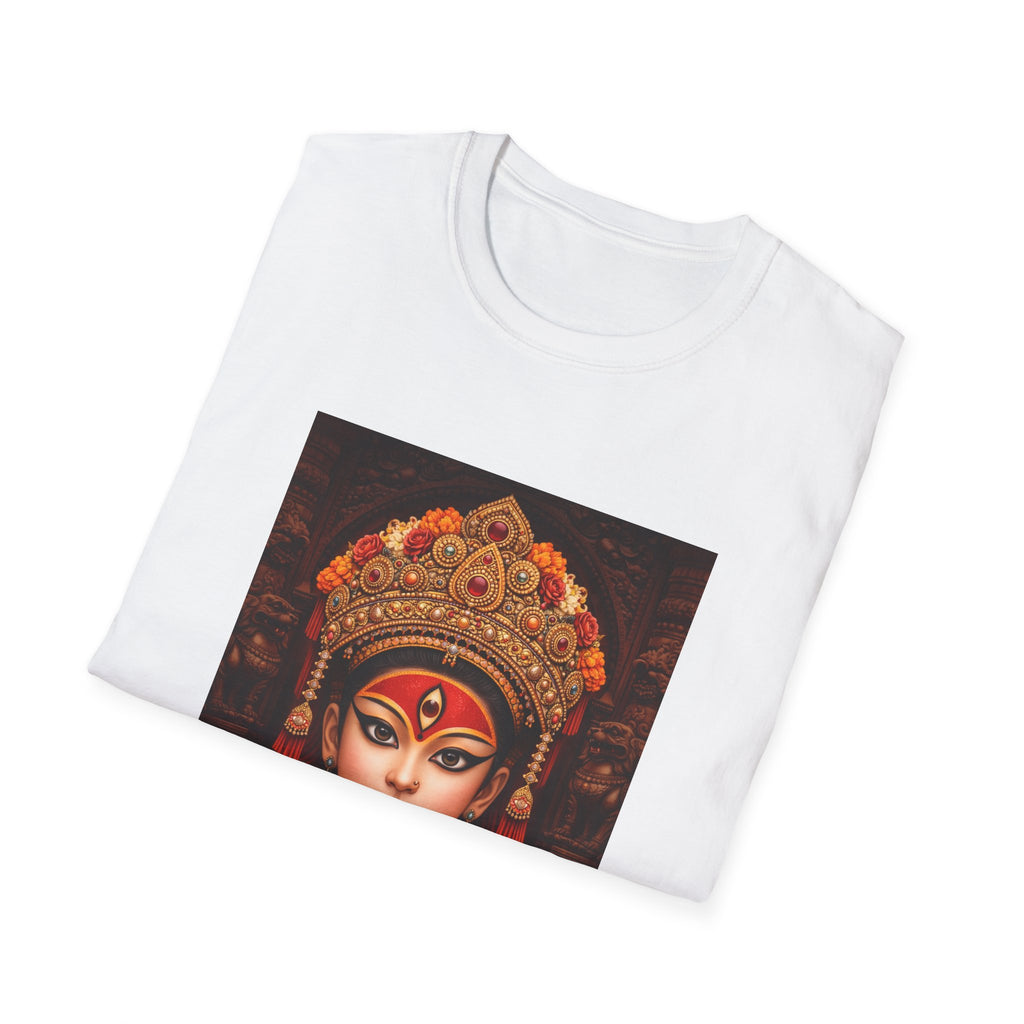 Goddess Durga Portrait T-Shirt — Hindu Divine Art Tee for Puja & Festivals