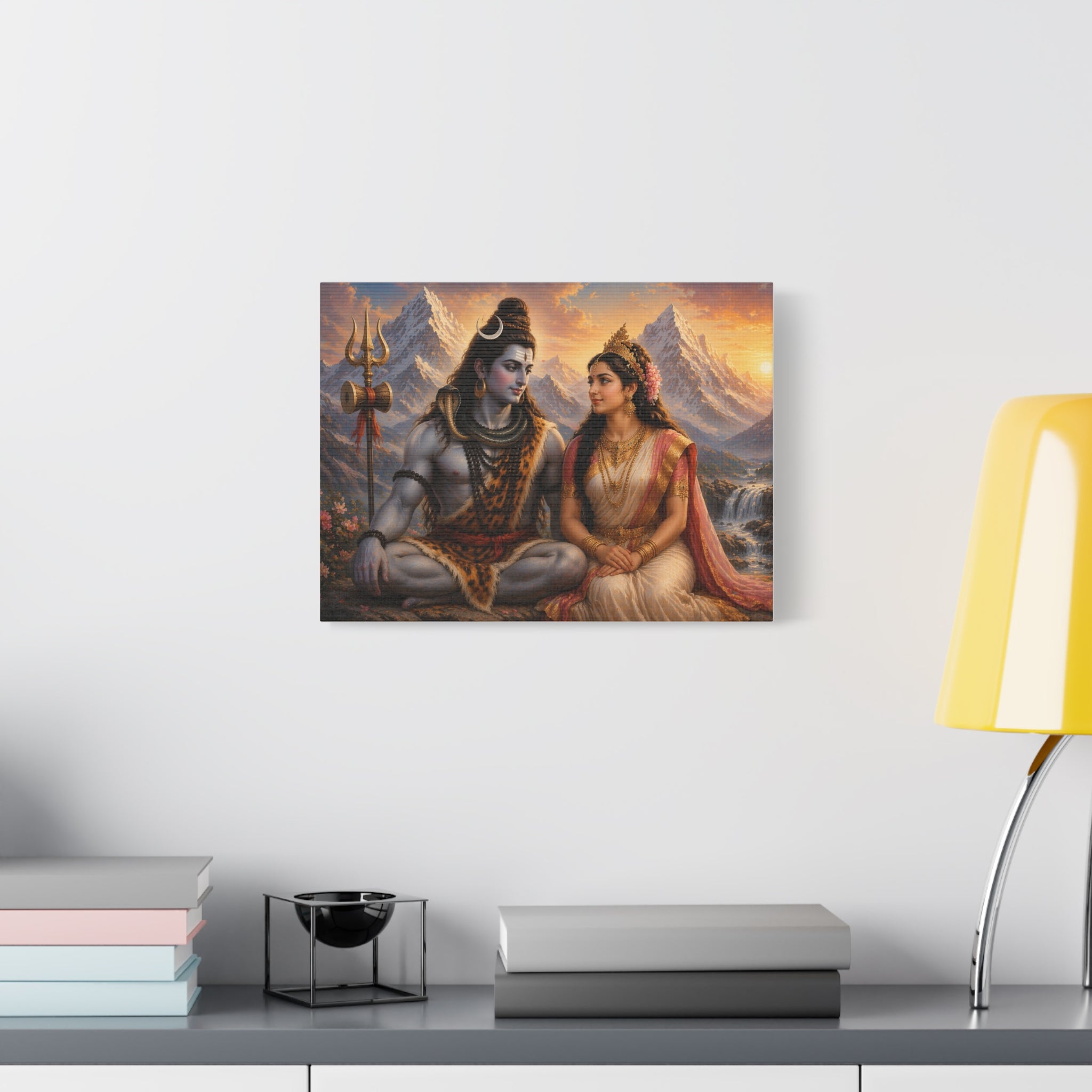 Shiva and Parvati Matte Stretched Canvas