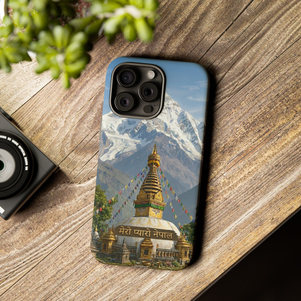 Phone Case - Himalayan Mountain & Stupa Tough Case (Durable Protective Phone Cover)