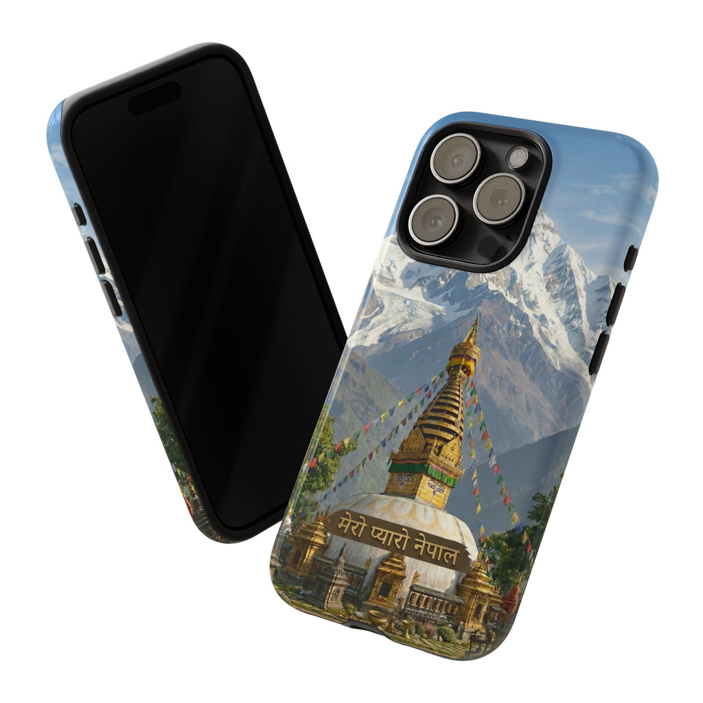 Phone Case - Himalayan Mountain & Stupa Tough Case (Durable Protective Phone Cover)
