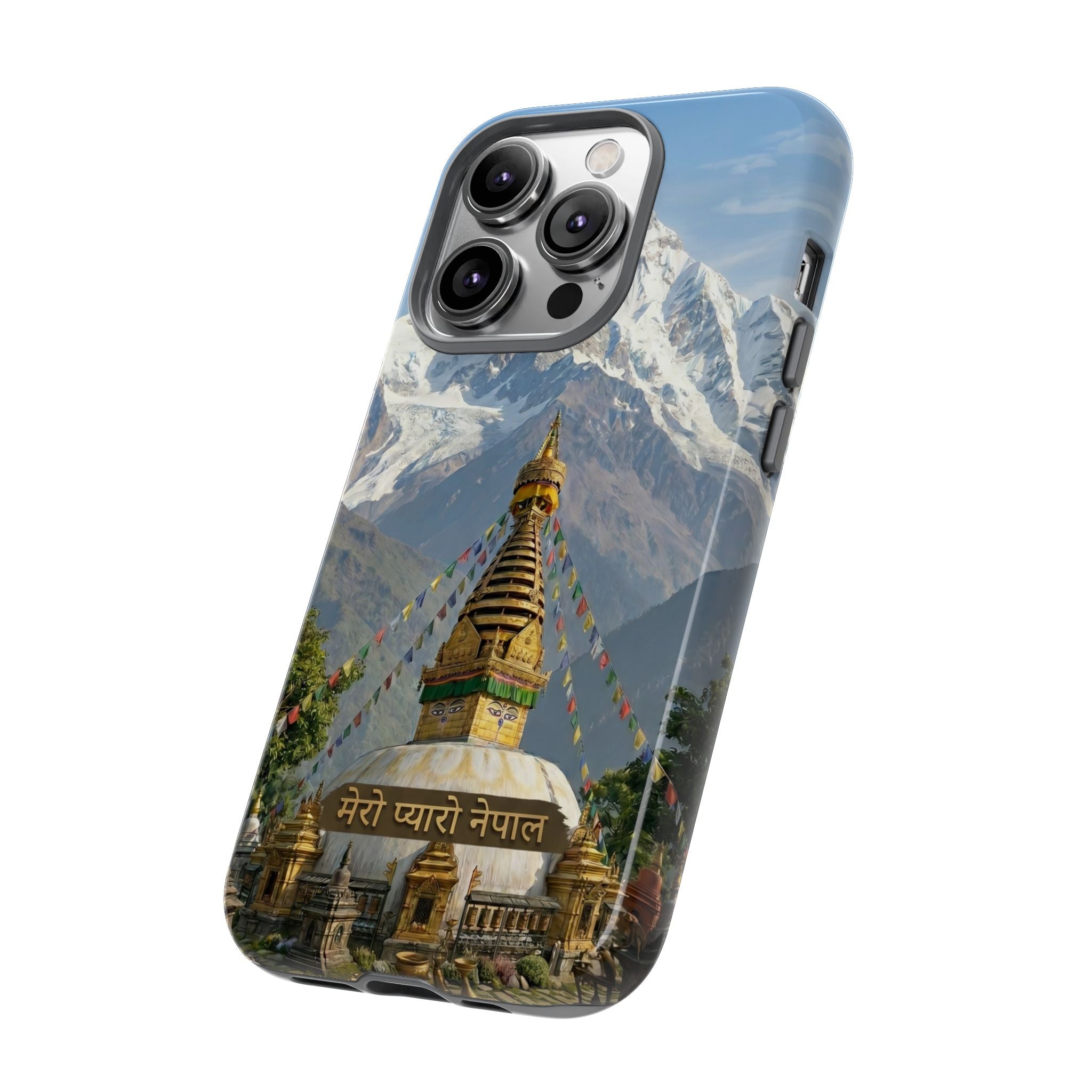 Phone Case - Himalayan Mountain & Stupa Tough Case (Durable Protective Phone Cover)