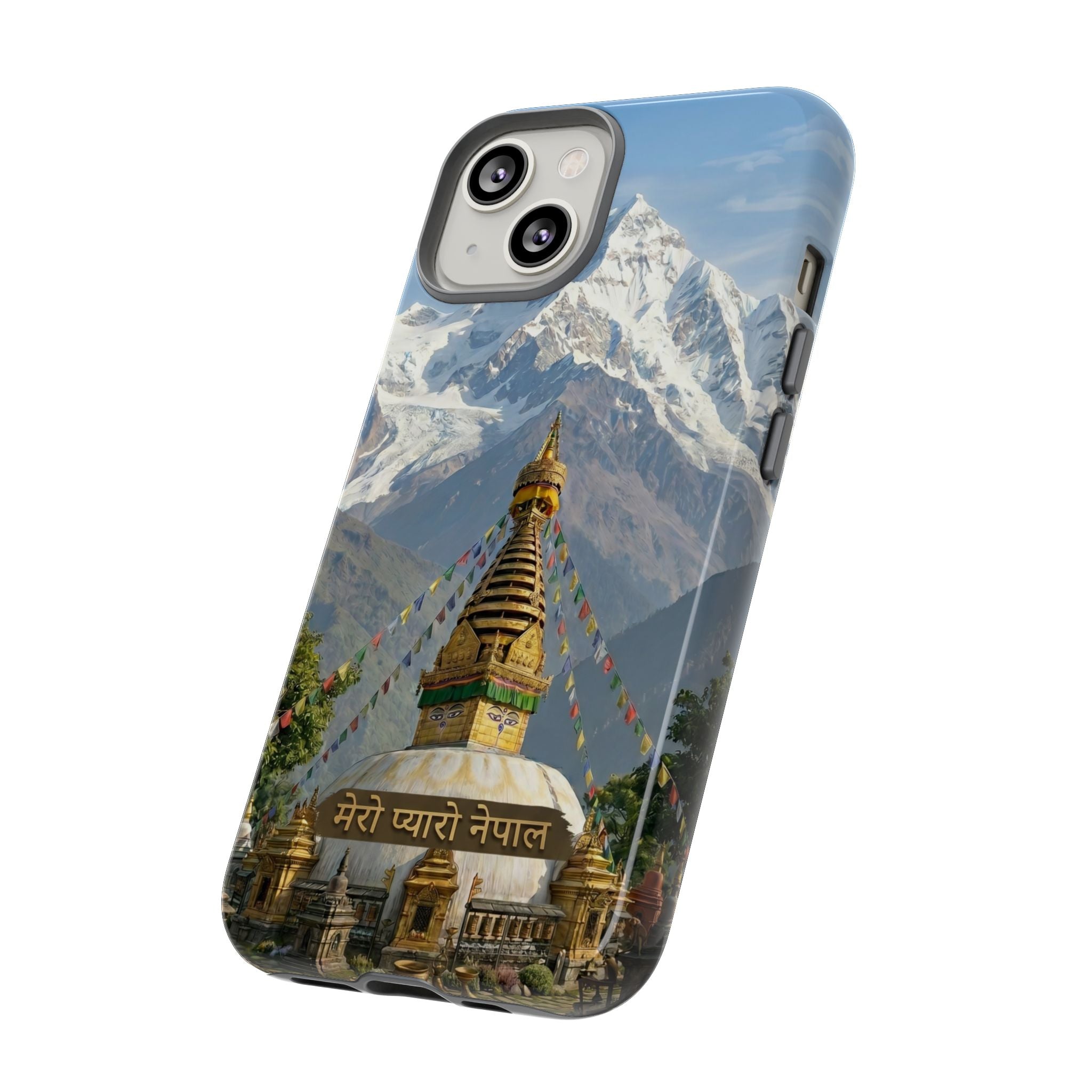 Phone Case - Himalayan Mountain & Stupa Tough Case (Durable Protective Phone Cover)