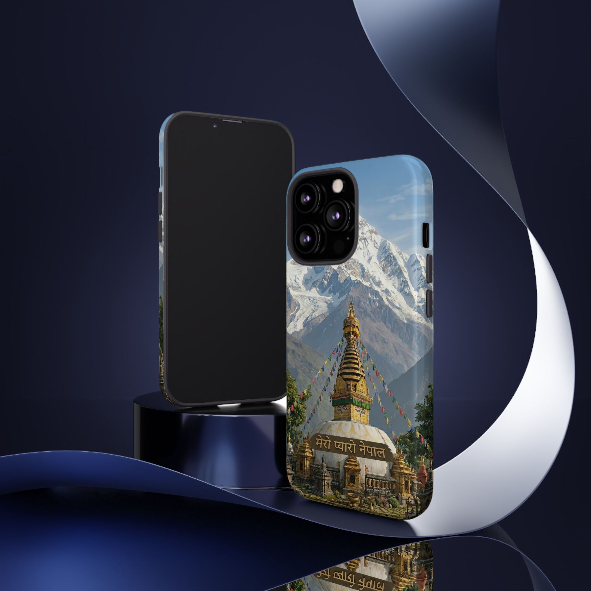 Phone Case - Himalayan Mountain & Stupa Tough Case (Durable Protective Phone Cover)