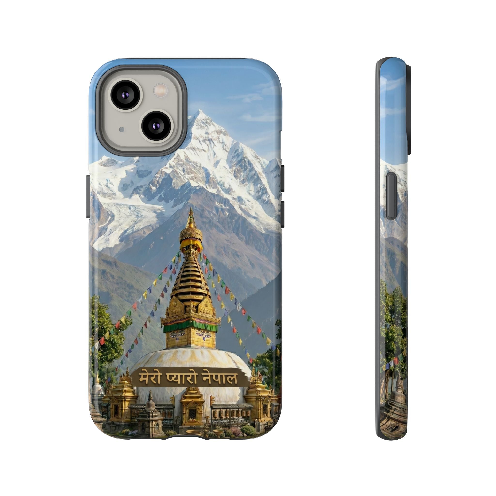Phone Case - Himalayan Mountain & Stupa Tough Case (Durable Protective Phone Cover)