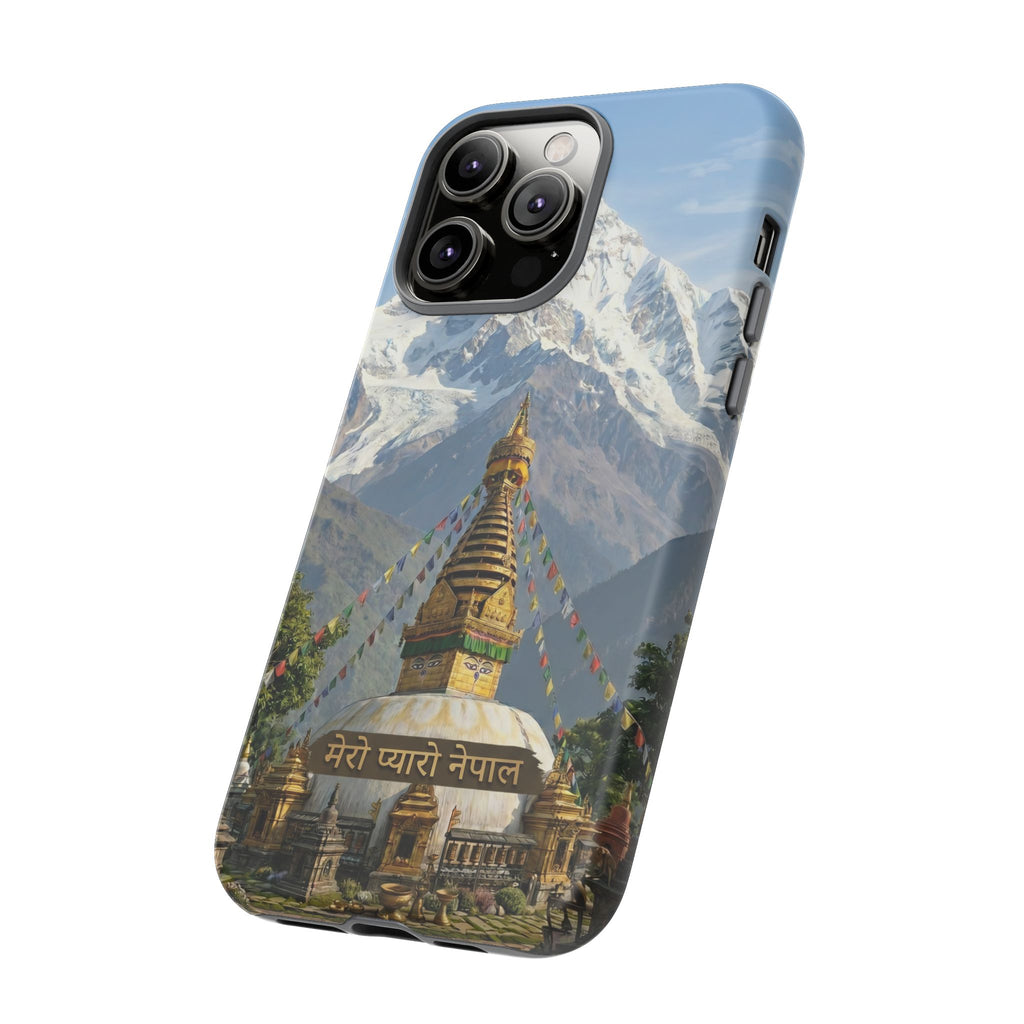 Phone Case - Himalayan Mountain & Stupa Tough Case (Durable Protective Phone Cover)