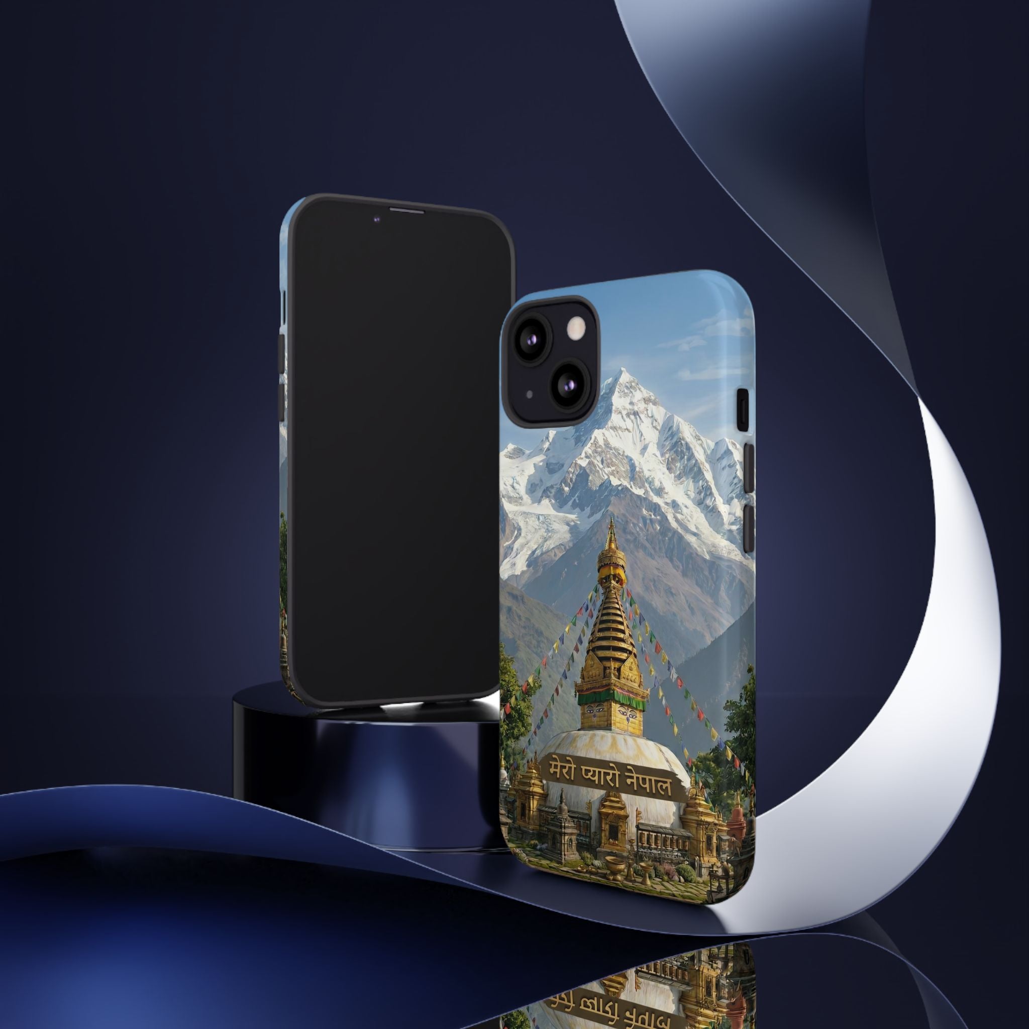 Phone Case - Himalayan Mountain & Stupa Tough Case (Durable Protective Phone Cover)