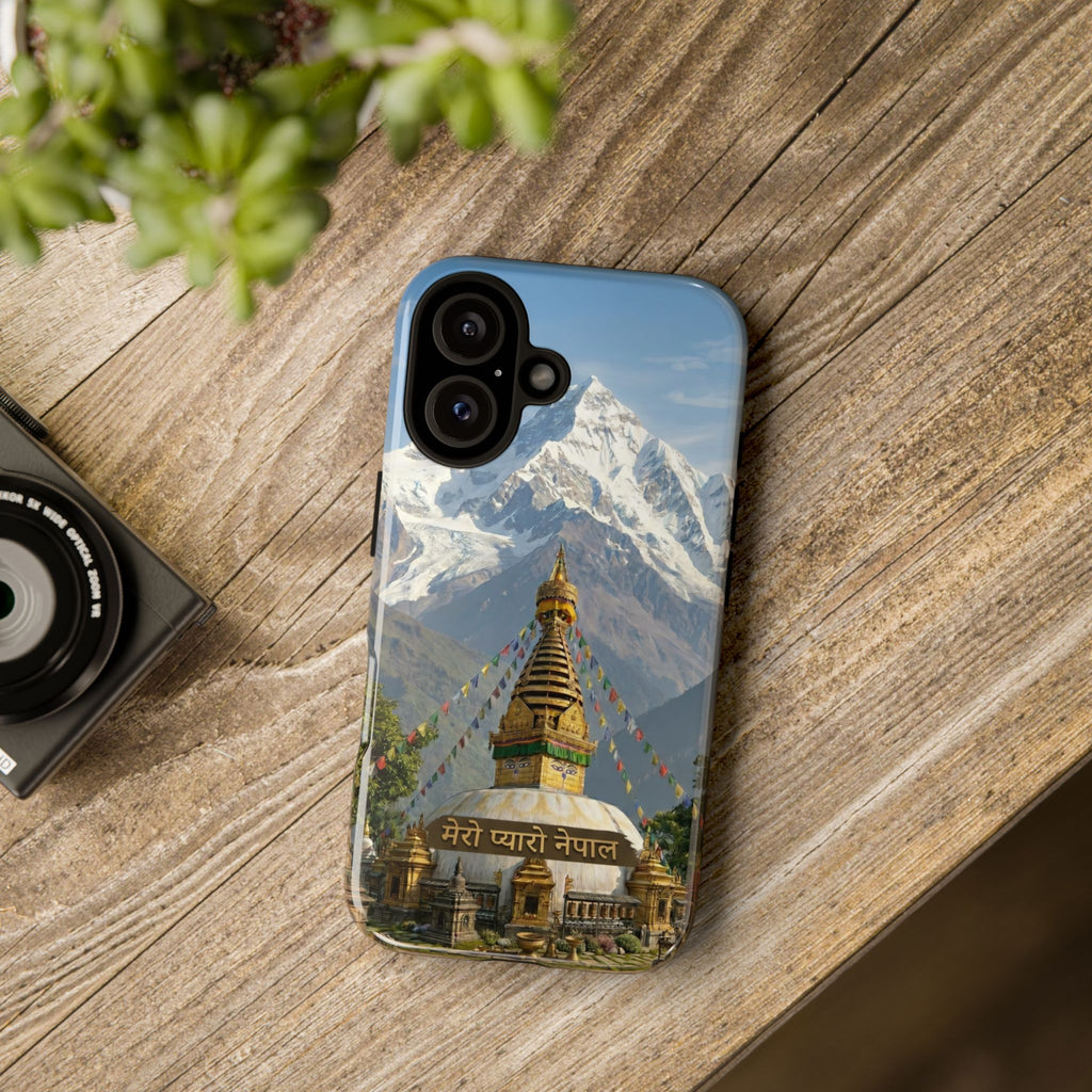 Phone Case - Himalayan Mountain & Stupa Tough Case (Durable Protective Phone Cover)