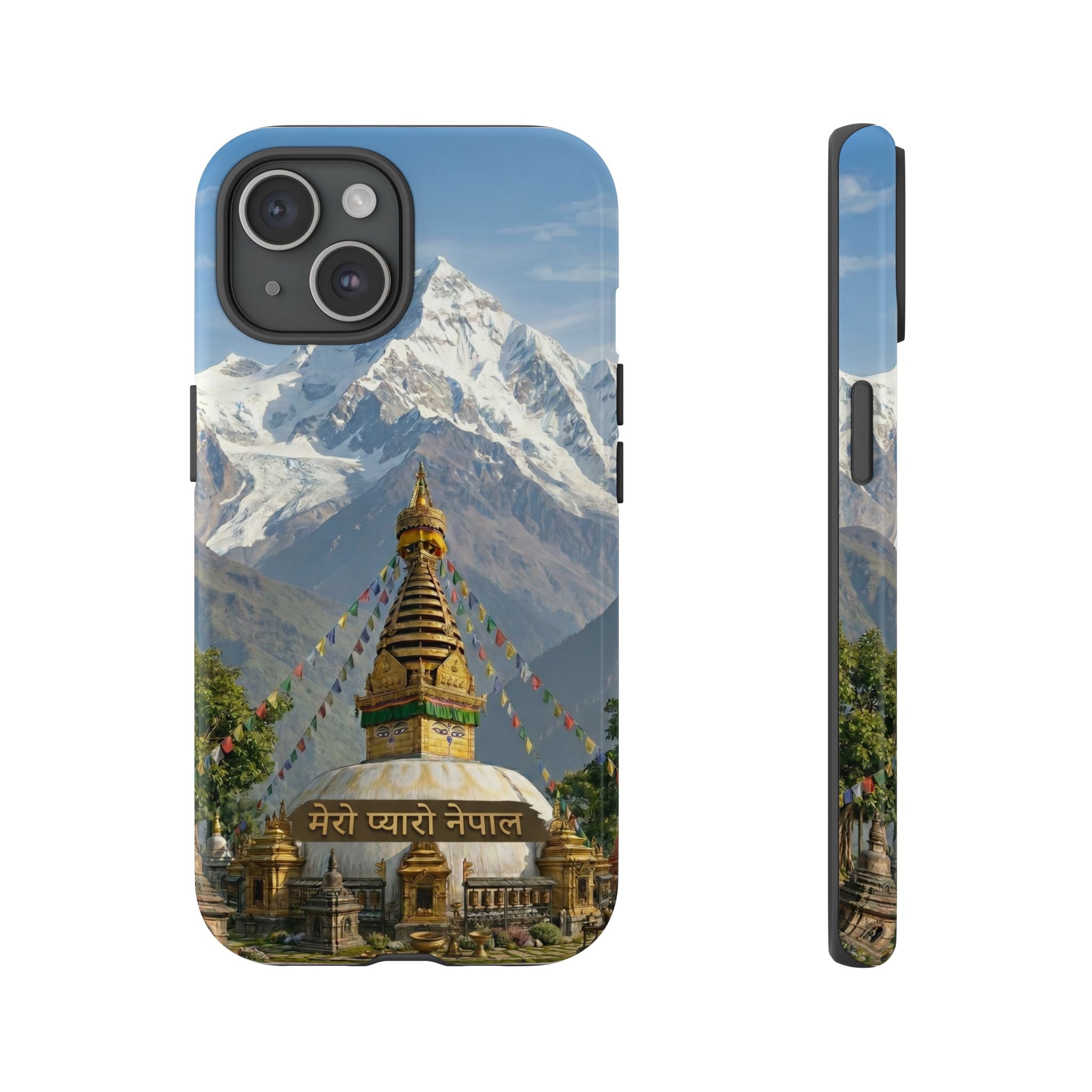 Phone Case - Himalayan Mountain & Stupa Tough Case (Durable Protective Phone Cover)