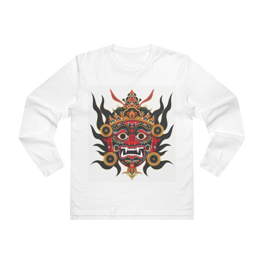 Lakhey Heritage Long Sleeve Tee – Nepal Cultural Lakhey Design (Premium Edition) Long Sleeve Tee — Mythic Red Demon Graphic