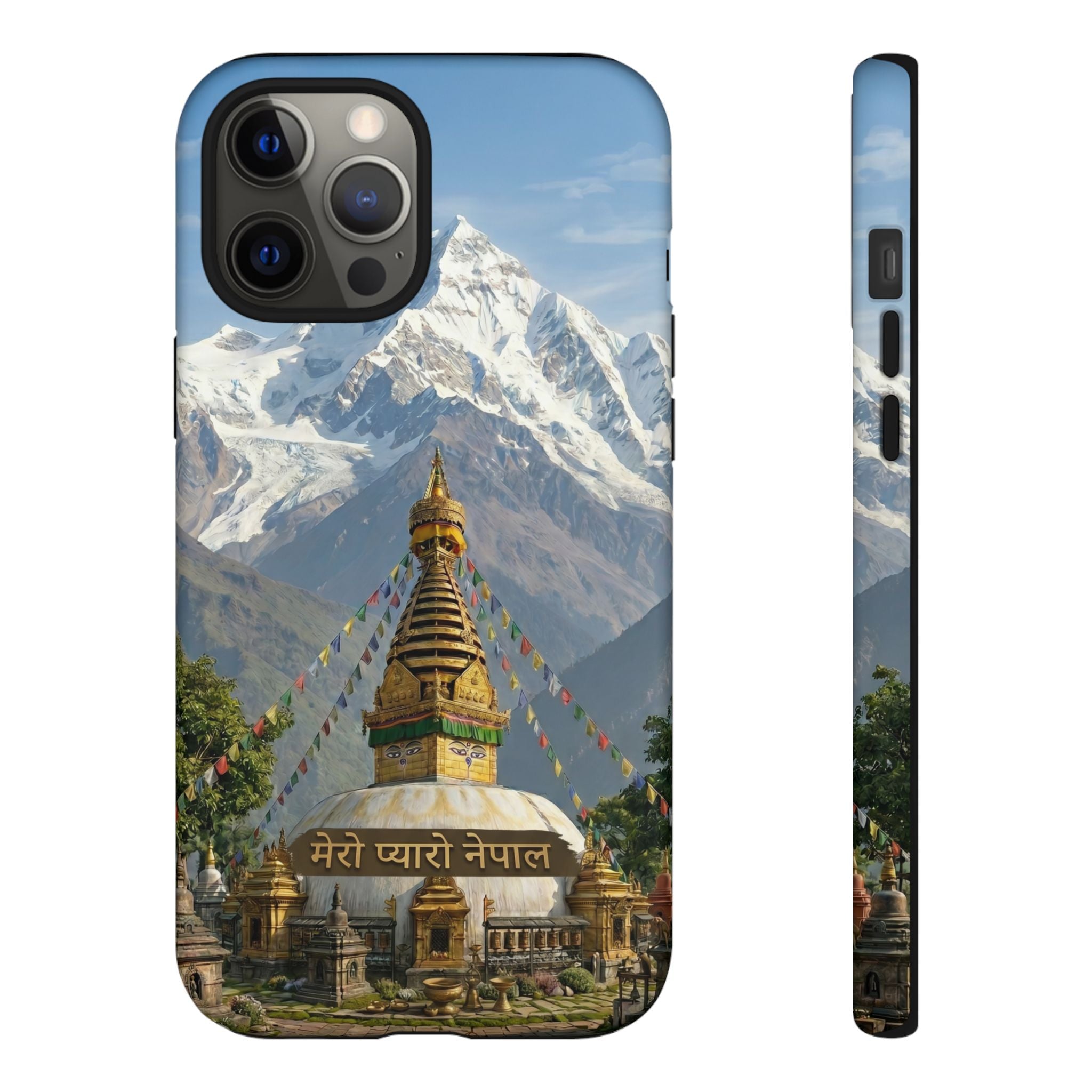 Phone Case - Himalayan Mountain & Stupa Tough Case (Durable Protective Phone Cover)