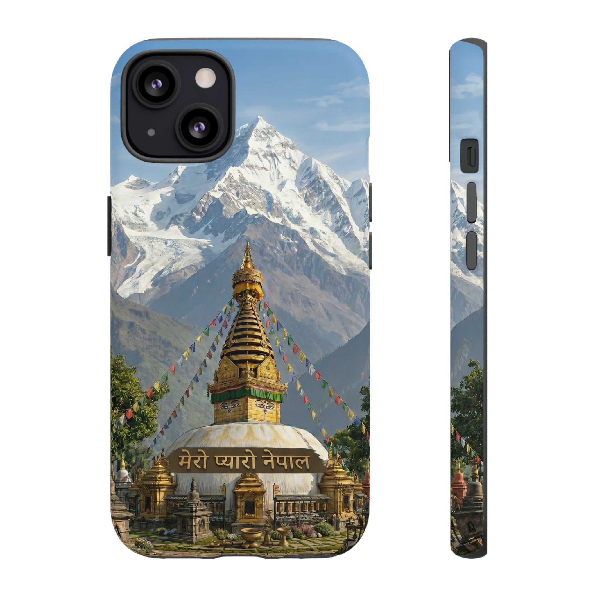 Phone Case - Himalayan Mountain & Stupa Tough Case (Durable Protective Phone Cover)