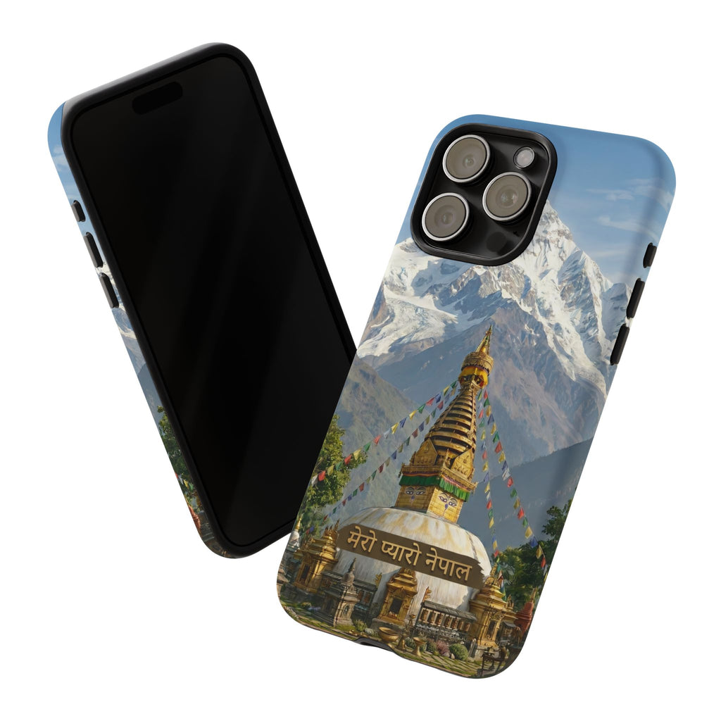Phone Case - Himalayan Mountain & Stupa Tough Case (Durable Protective Phone Cover)