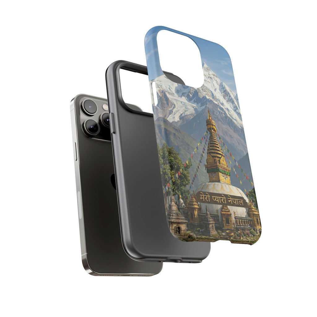Phone Case - Himalayan Mountain & Stupa Tough Case (Durable Protective Phone Cover)
