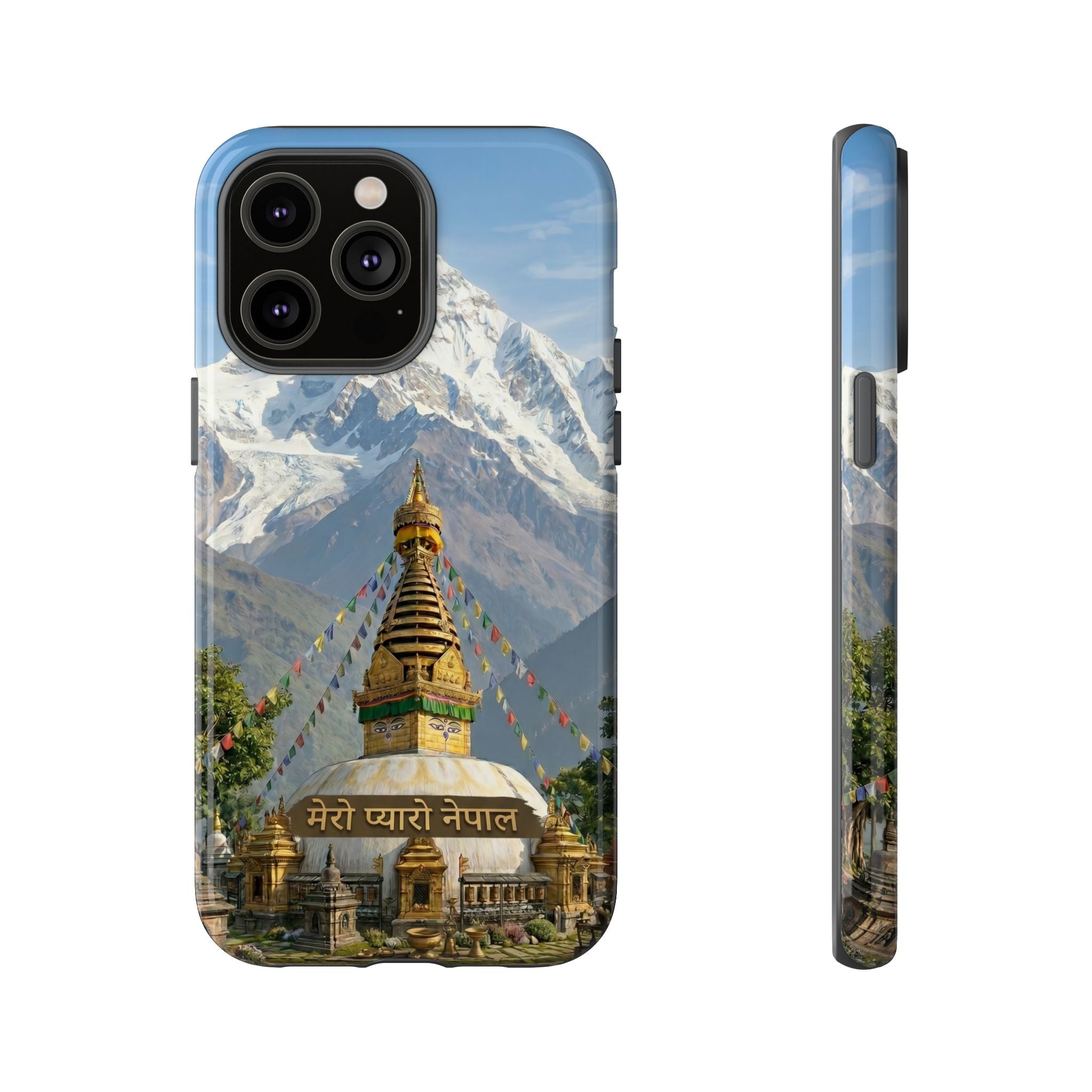 Phone Case - Himalayan Mountain & Stupa Tough Case (Durable Protective Phone Cover)