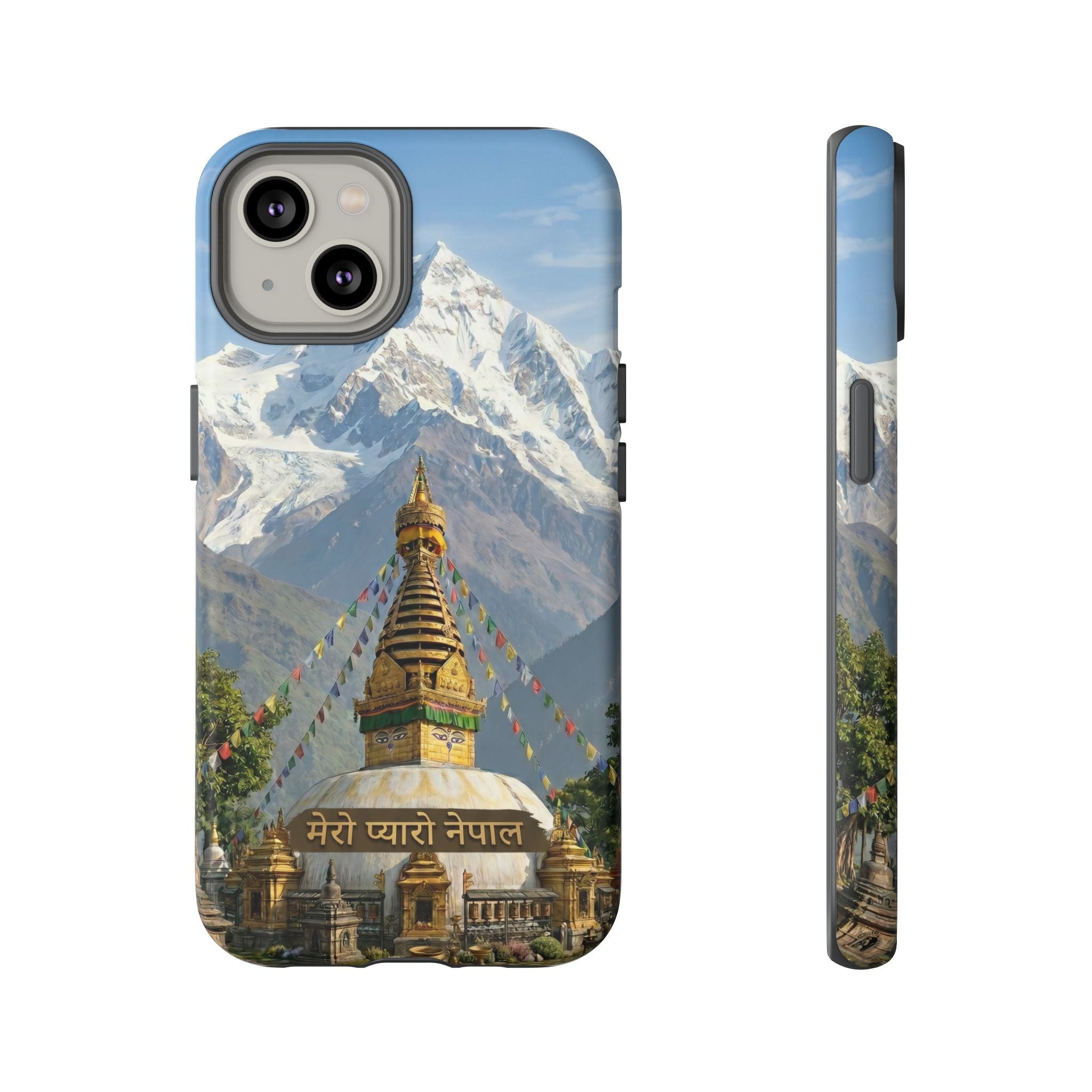 Phone Case - Himalayan Mountain & Stupa Tough Case (Durable Protective Phone Cover)