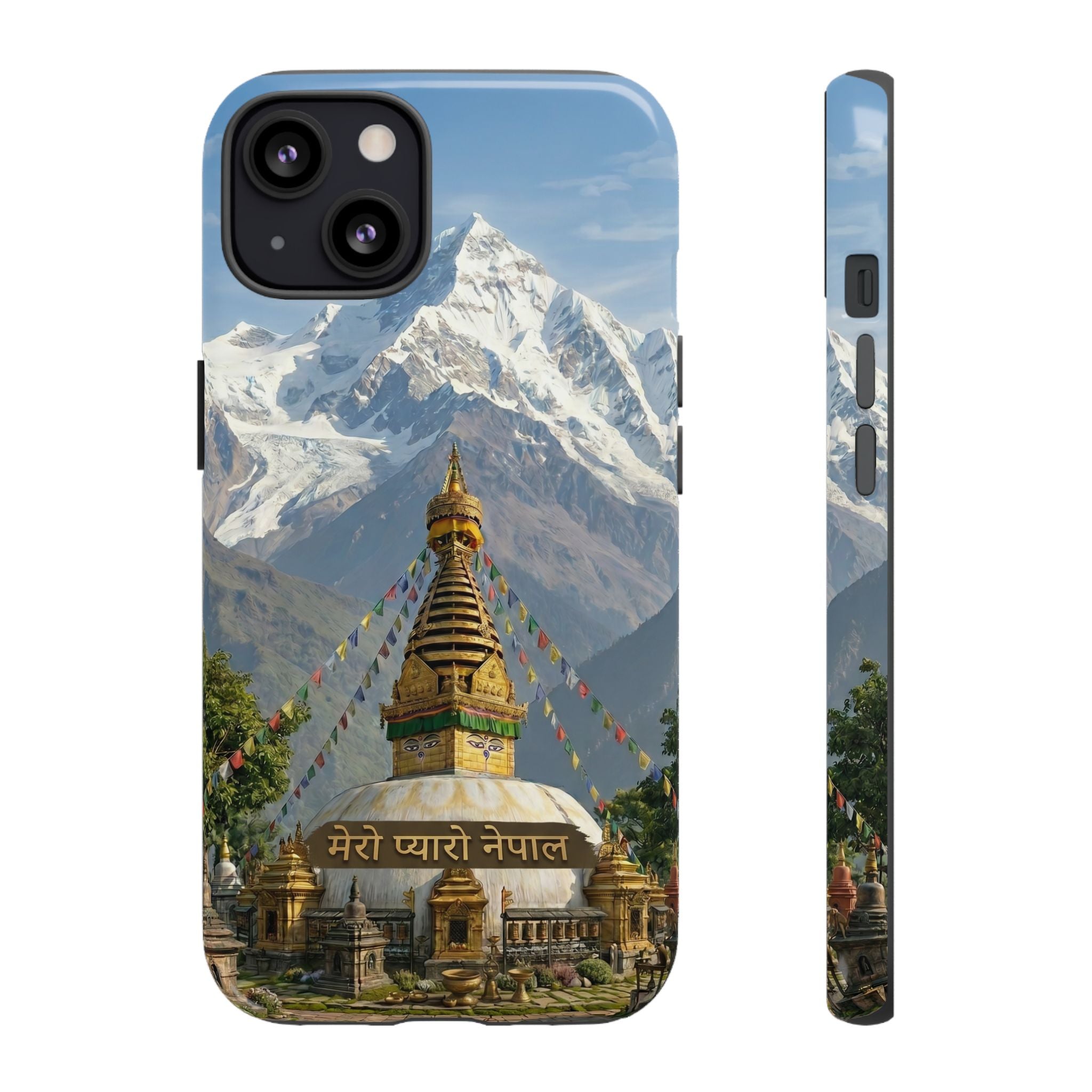 Phone Case - Himalayan Mountain & Stupa Tough Case (Durable Protective Phone Cover)