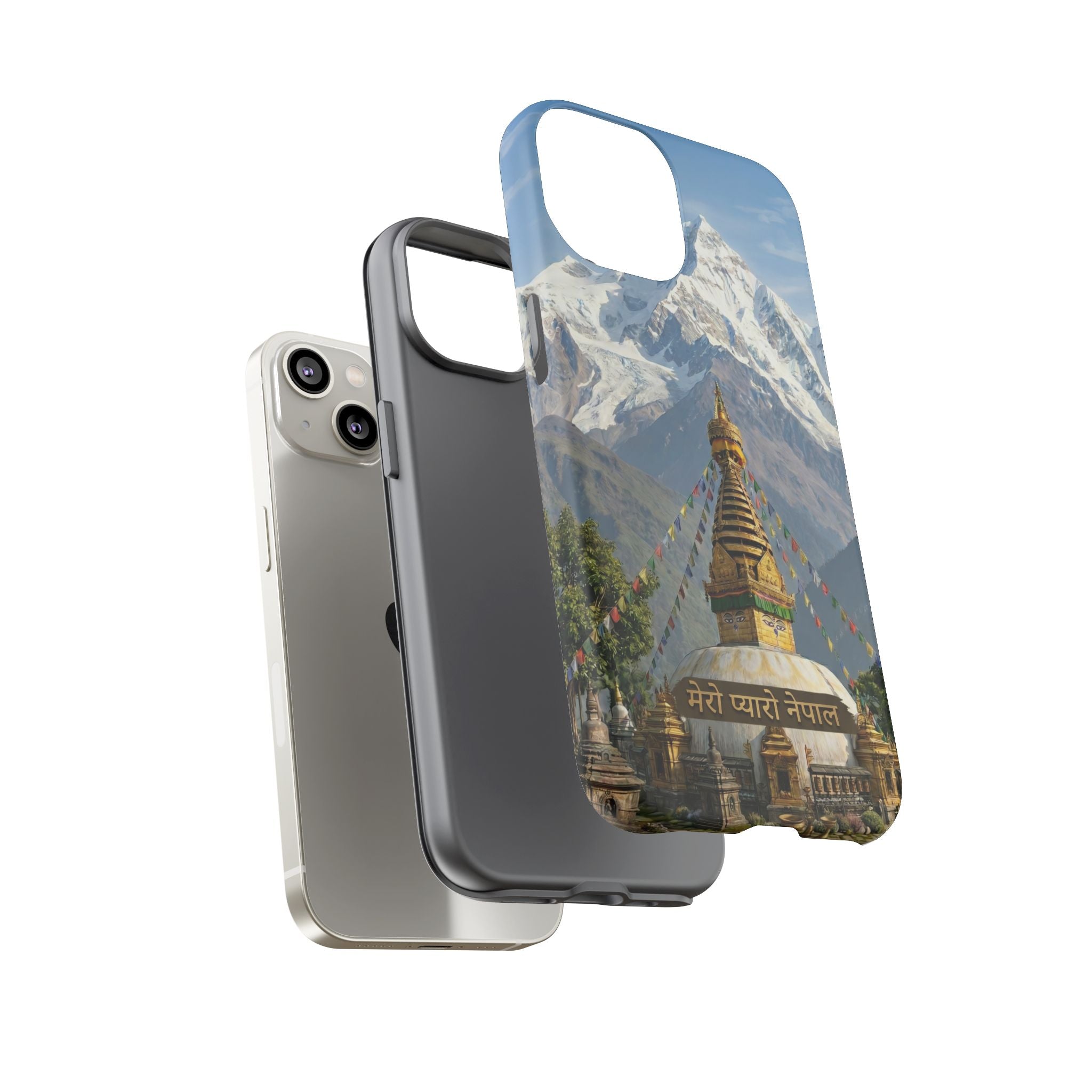 Phone Case - Himalayan Mountain & Stupa Tough Case (Durable Protective Phone Cover)