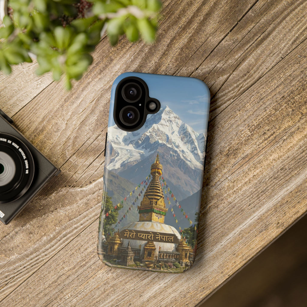 Phone Case - Himalayan Mountain & Stupa Tough Case (Durable Protective Phone Cover)