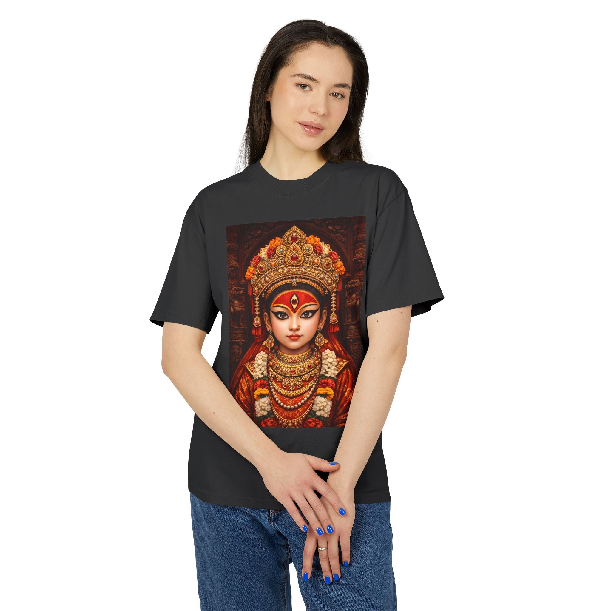 Kumari Goddess T-Shirt | Traditional Nepali Art Tee | Cultural Heritage Streetwear