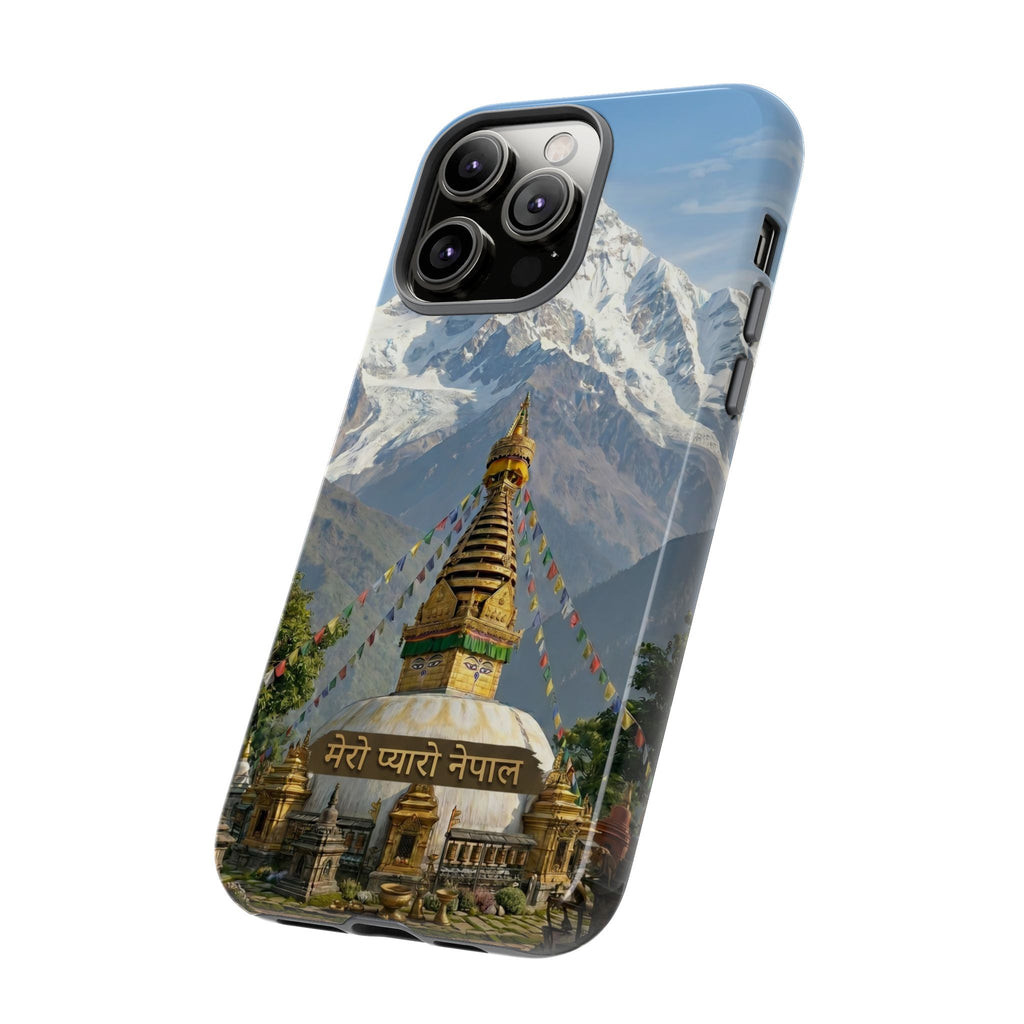 Phone Case - Himalayan Mountain & Stupa Tough Case (Durable Protective Phone Cover)
