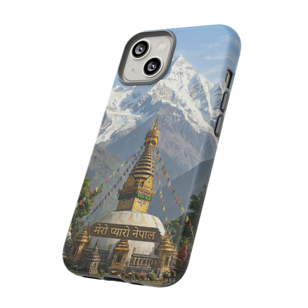 Phone Case - Himalayan Mountain & Stupa Tough Case (Durable Protective Phone Cover)