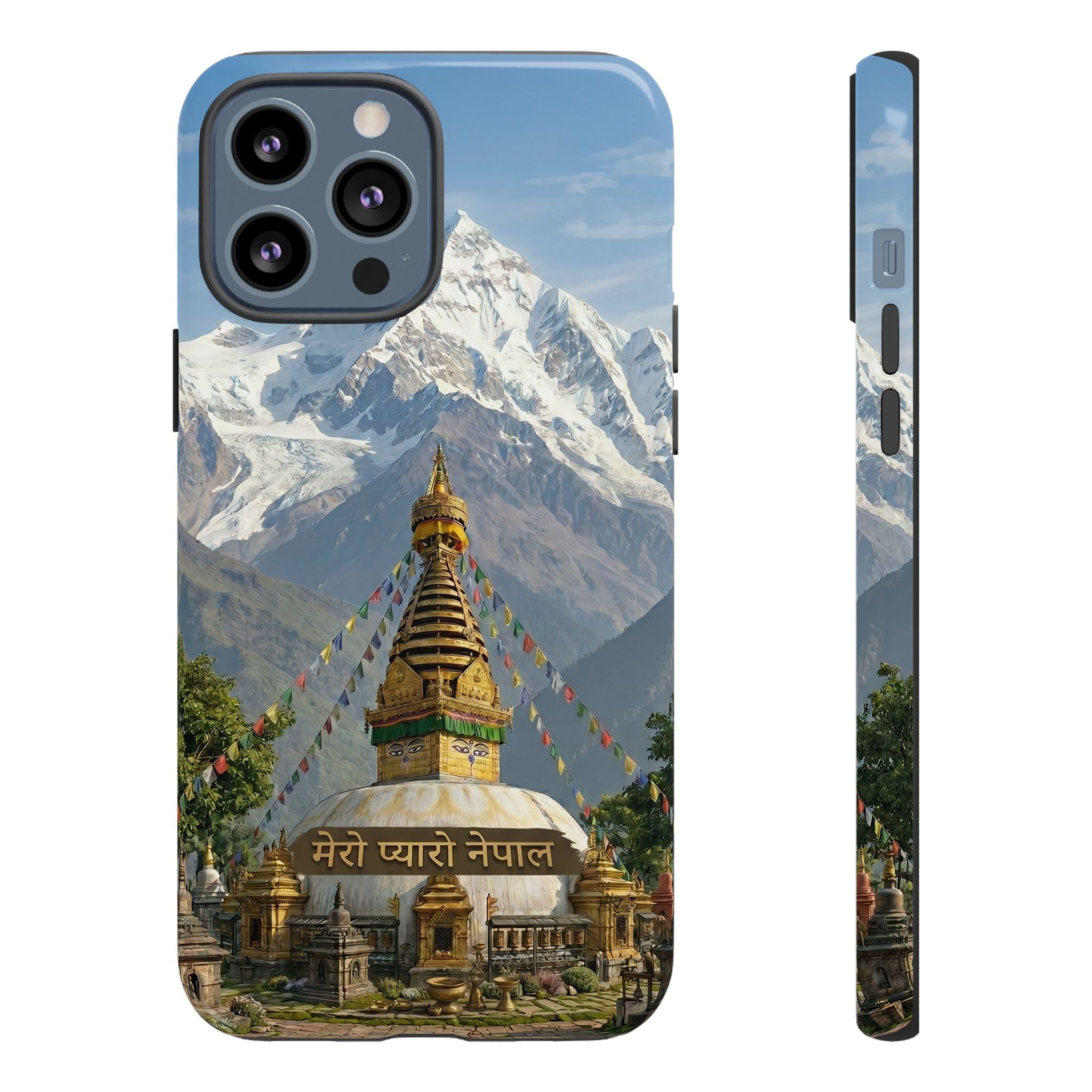 Phone Case - Himalayan Mountain & Stupa Tough Case (Durable Protective Phone Cover)