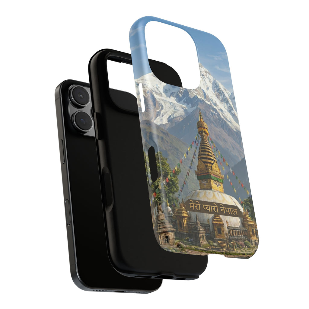Phone Case - Himalayan Mountain & Stupa Tough Case (Durable Protective Phone Cover)