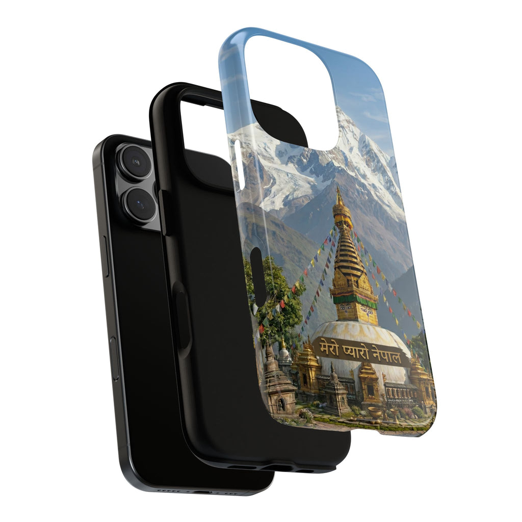 Phone Case - Himalayan Mountain & Stupa Tough Case (Durable Protective Phone Cover)
