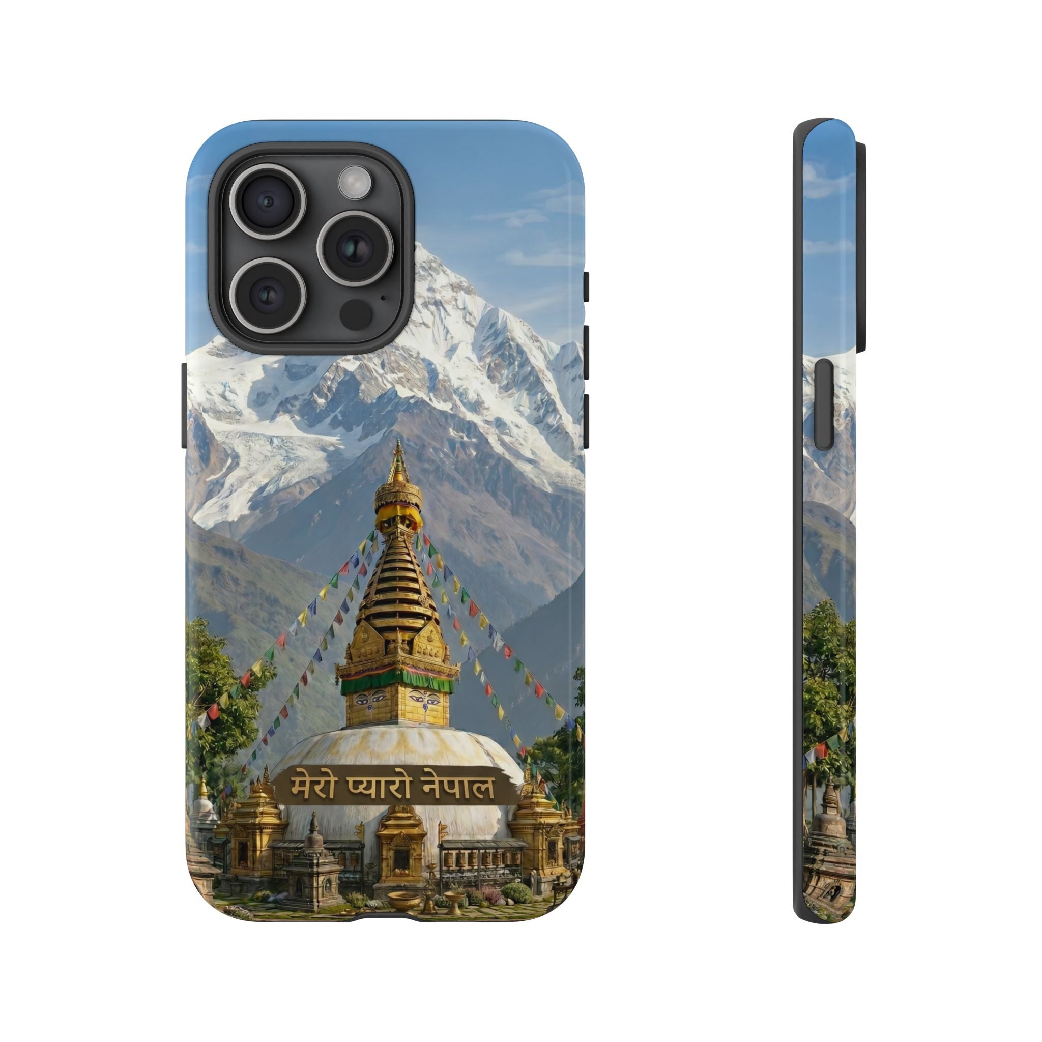 Phone Case - Himalayan Mountain & Stupa Tough Case (Durable Protective Phone Cover)