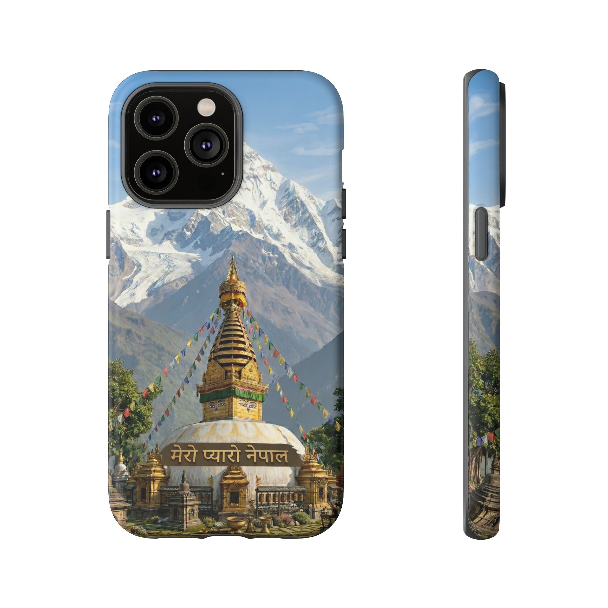 Phone Case - Himalayan Mountain & Stupa Tough Case (Durable Protective Phone Cover)