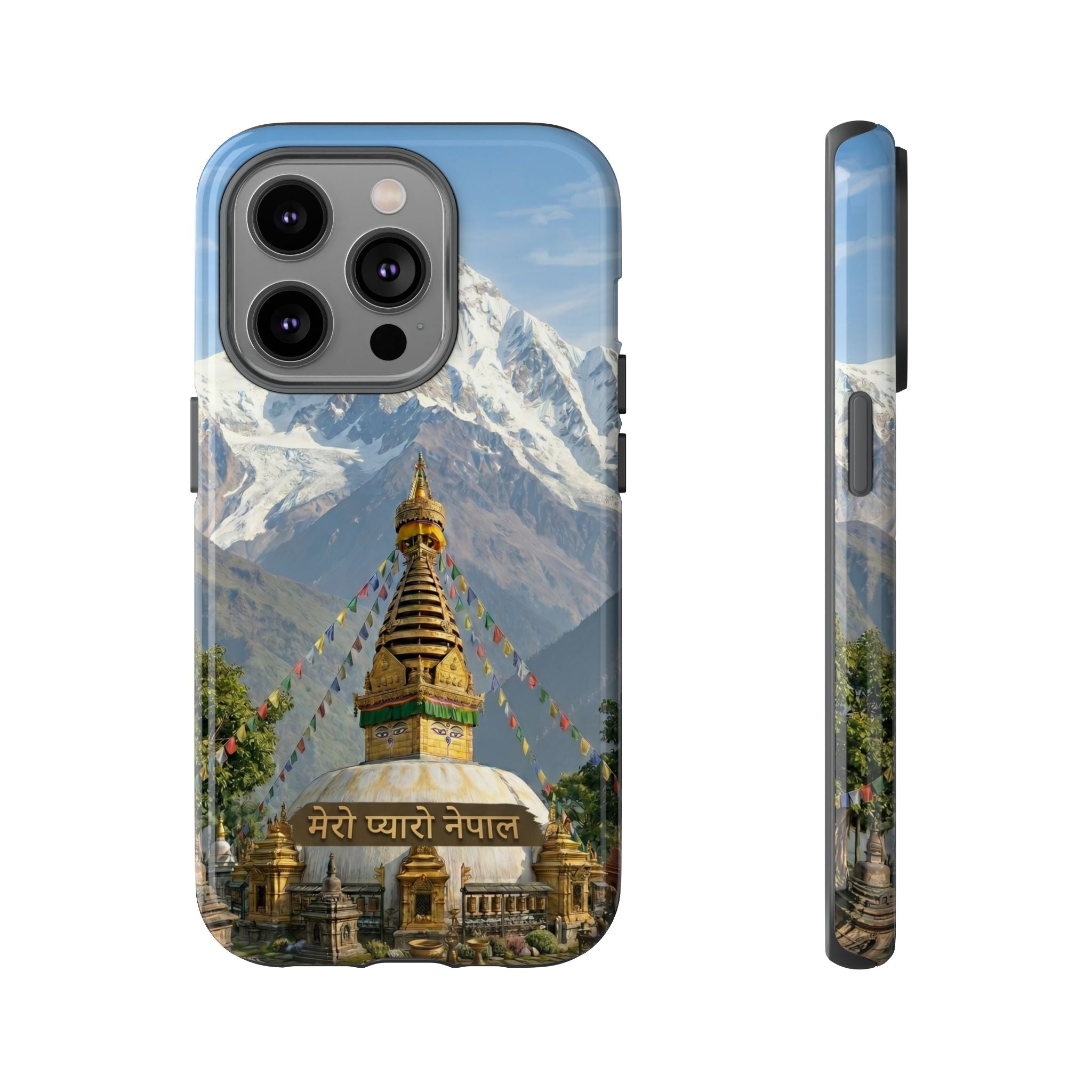 Phone Case - Himalayan Mountain & Stupa Tough Case (Durable Protective Phone Cover)