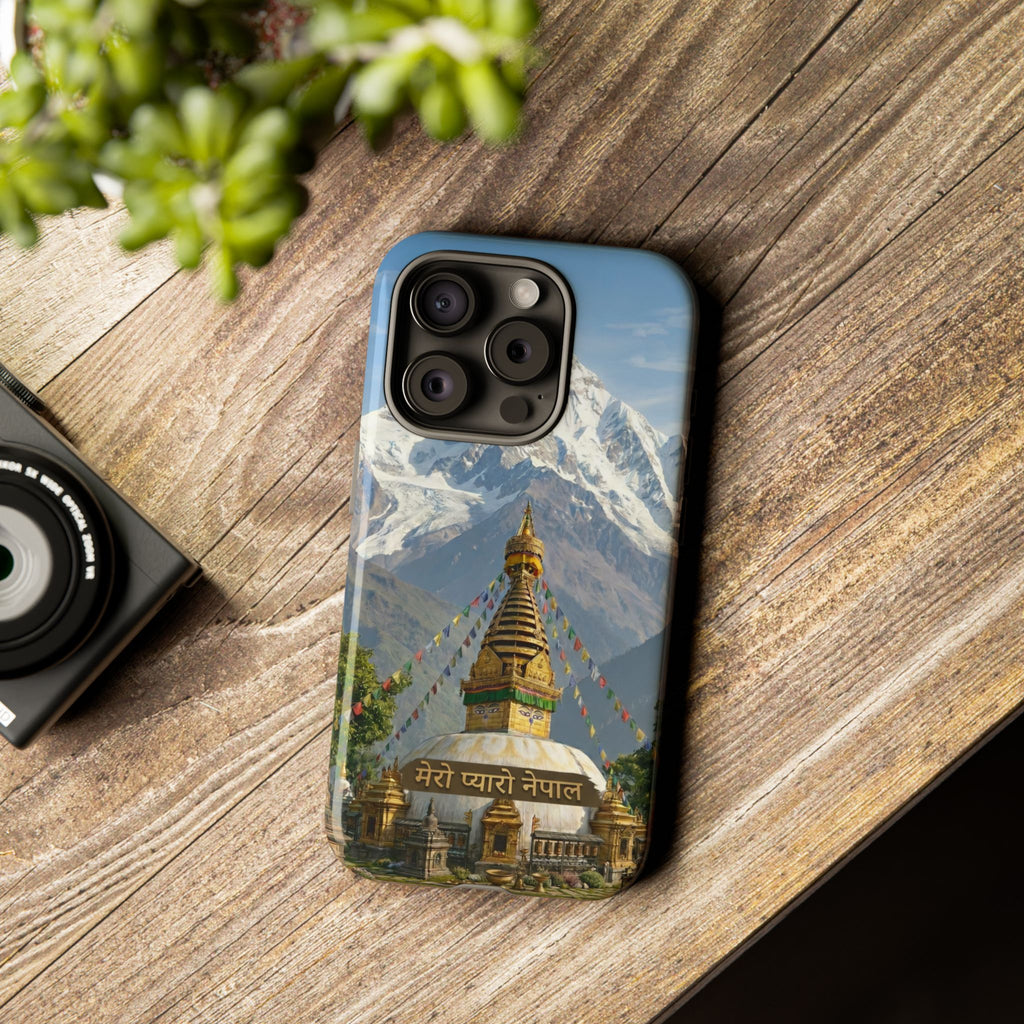 Phone Case - Himalayan Mountain & Stupa Tough Case (Durable Protective Phone Cover)