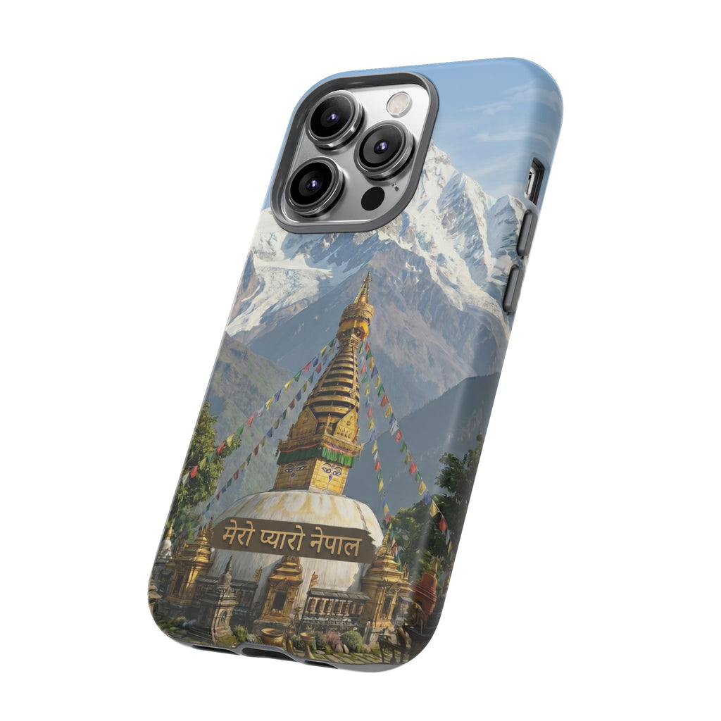 Phone Case - Himalayan Mountain & Stupa Tough Case (Durable Protective Phone Cover)