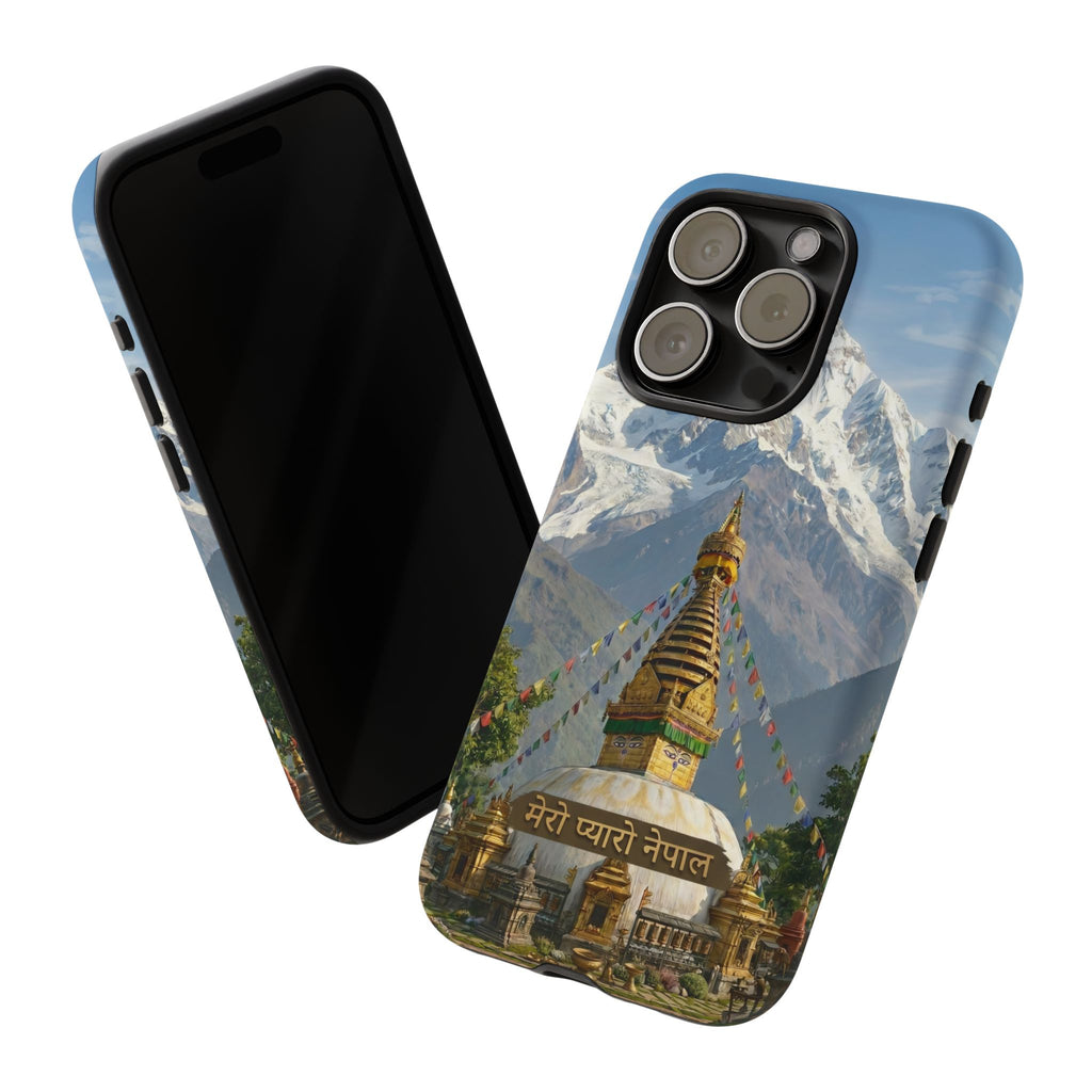Phone Case - Himalayan Mountain & Stupa Tough Case (Durable Protective Phone Cover)