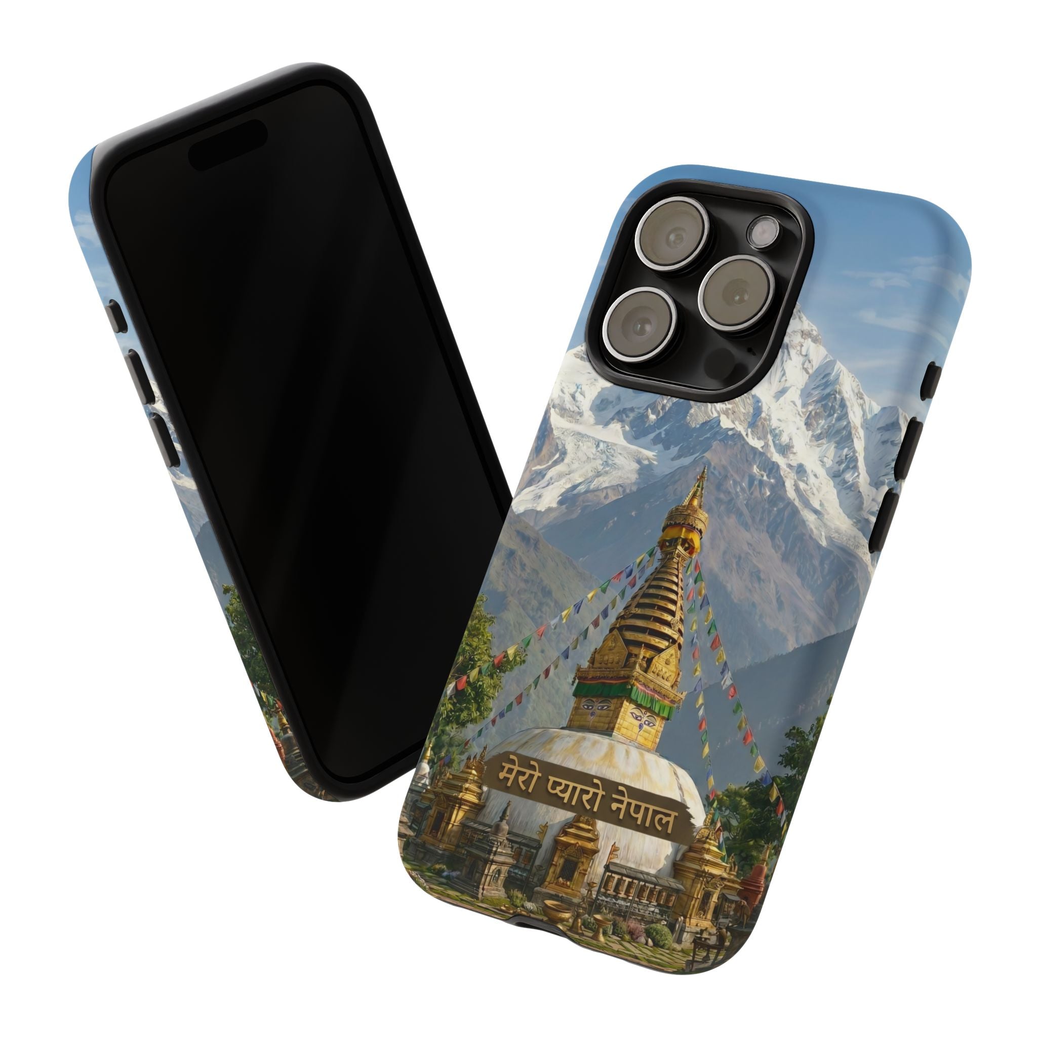 Phone Case - Himalayan Mountain & Stupa Tough Case (Durable Protective Phone Cover)