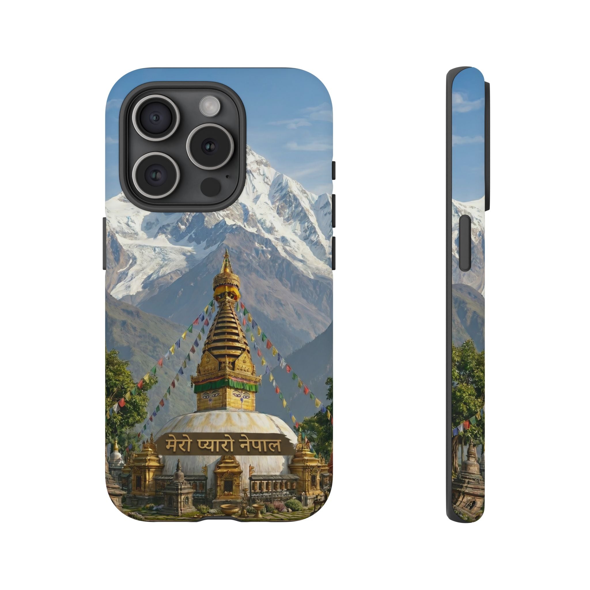Phone Case - Himalayan Mountain & Stupa Tough Case (Durable Protective Phone Cover)