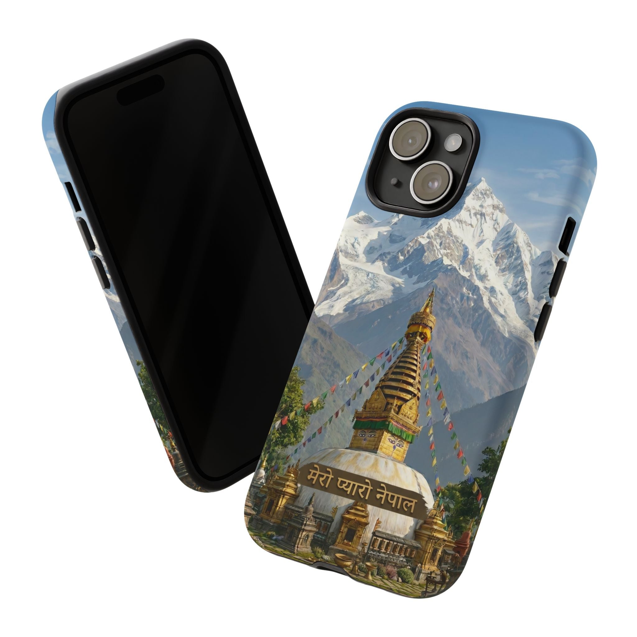 Phone Case - Himalayan Mountain & Stupa Tough Case (Durable Protective Phone Cover)