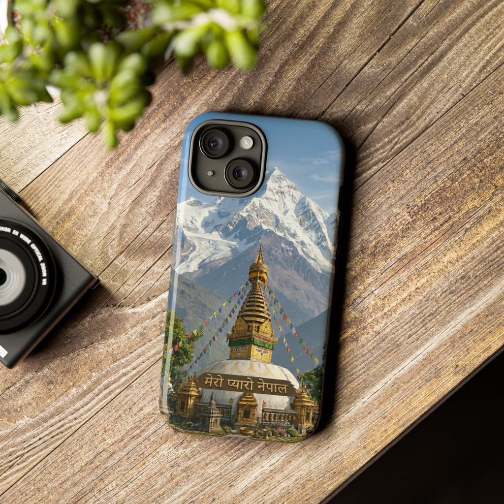 Phone Case - Himalayan Mountain & Stupa Tough Case (Durable Protective Phone Cover)