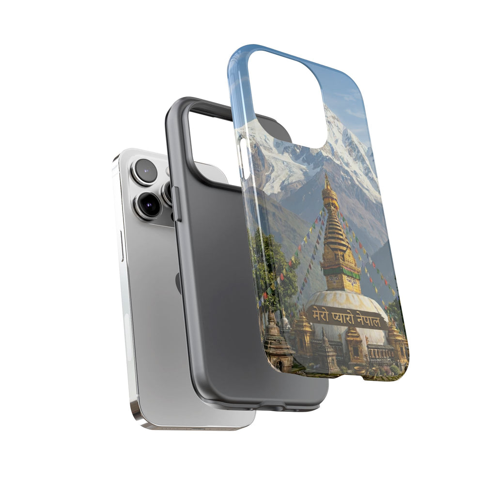 Phone Case - Himalayan Mountain & Stupa Tough Case (Durable Protective Phone Cover)