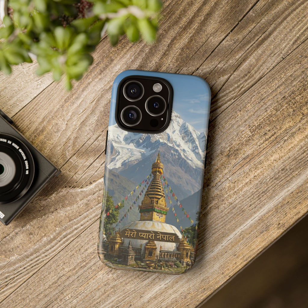 Phone Case - Himalayan Mountain & Stupa Tough Case (Durable Protective Phone Cover)