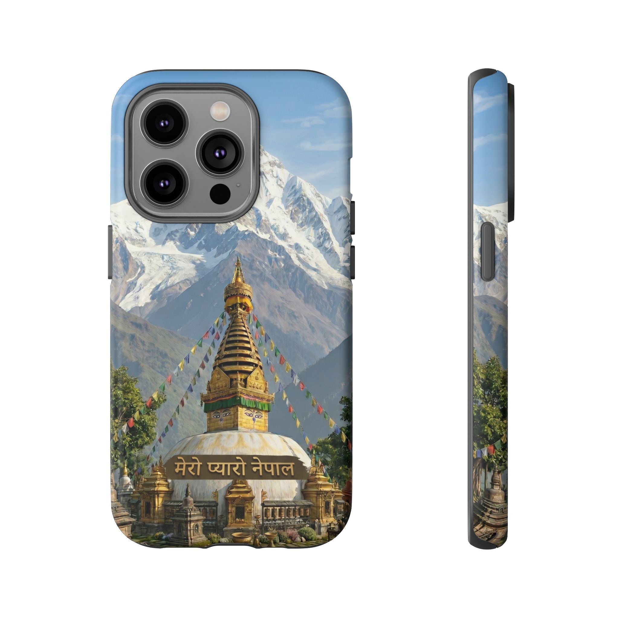 Phone Case - Himalayan Mountain & Stupa Tough Case (Durable Protective Phone Cover)
