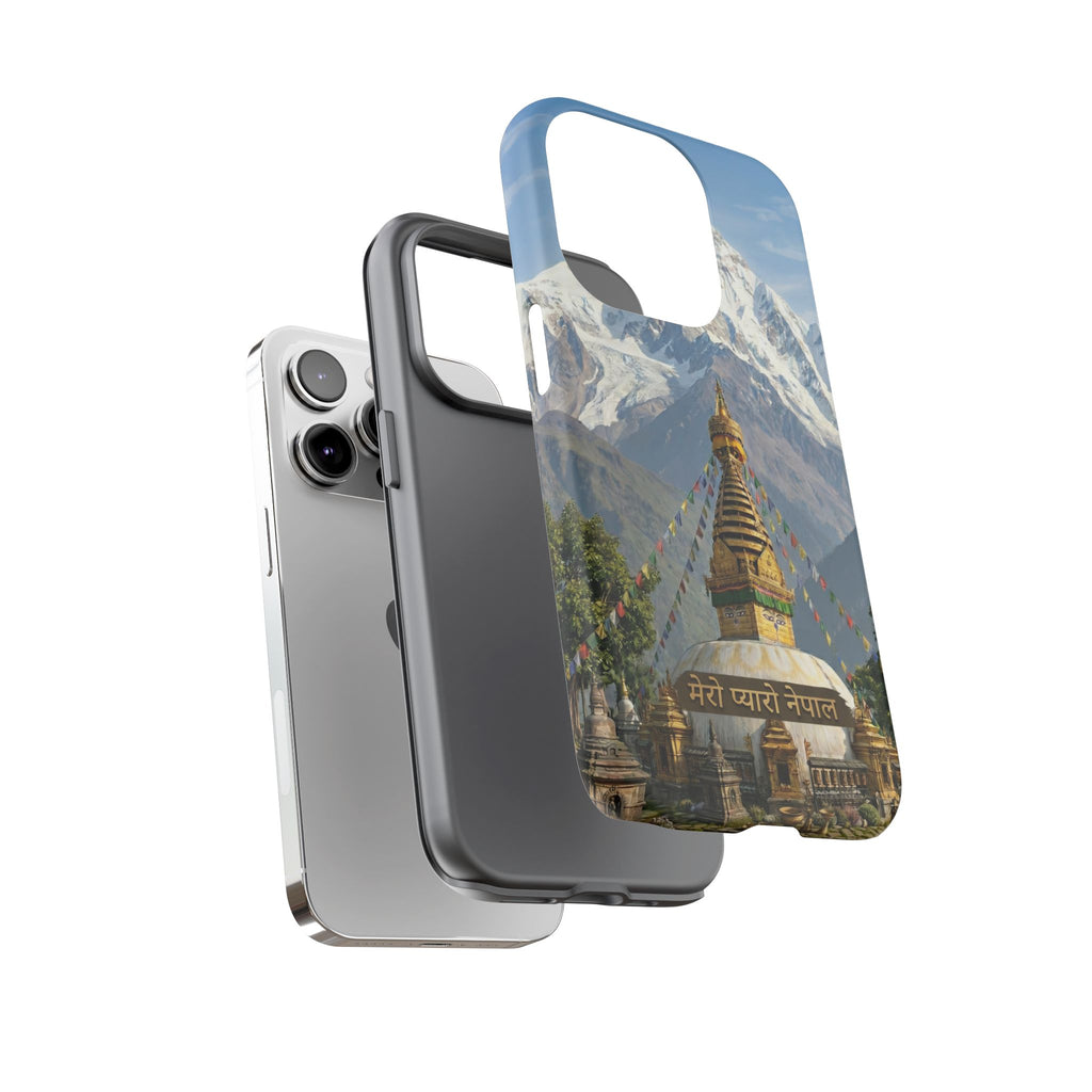 Phone Case - Himalayan Mountain & Stupa Tough Case (Durable Protective Phone Cover)