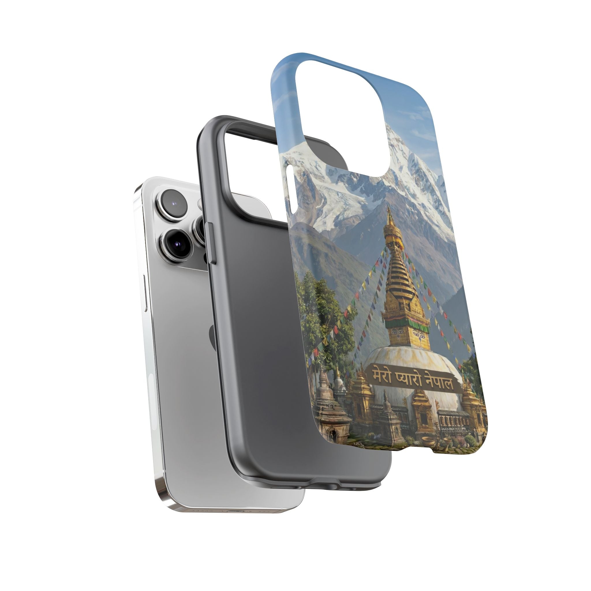 Phone Case - Himalayan Mountain & Stupa Tough Case (Durable Protective Phone Cover)