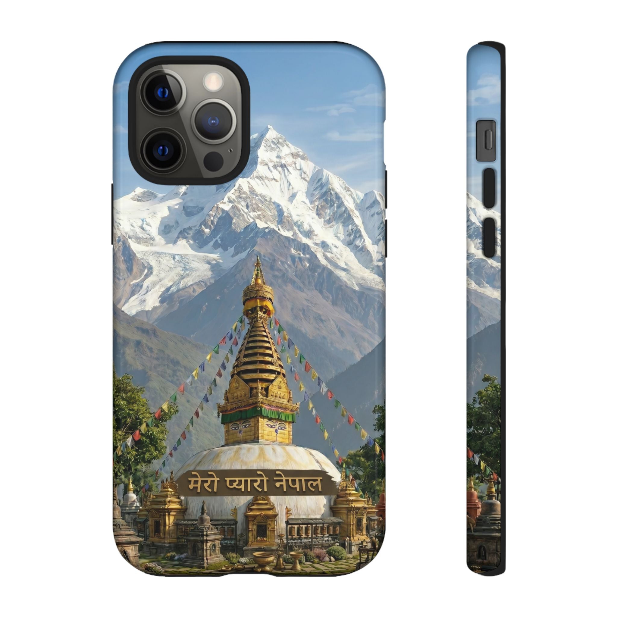 Phone Case - Himalayan Mountain & Stupa Tough Case (Durable Protective Phone Cover)