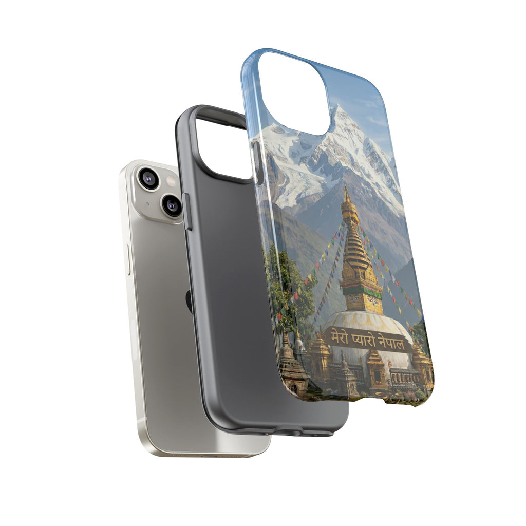 Phone Case - Himalayan Mountain & Stupa Tough Case (Durable Protective Phone Cover)