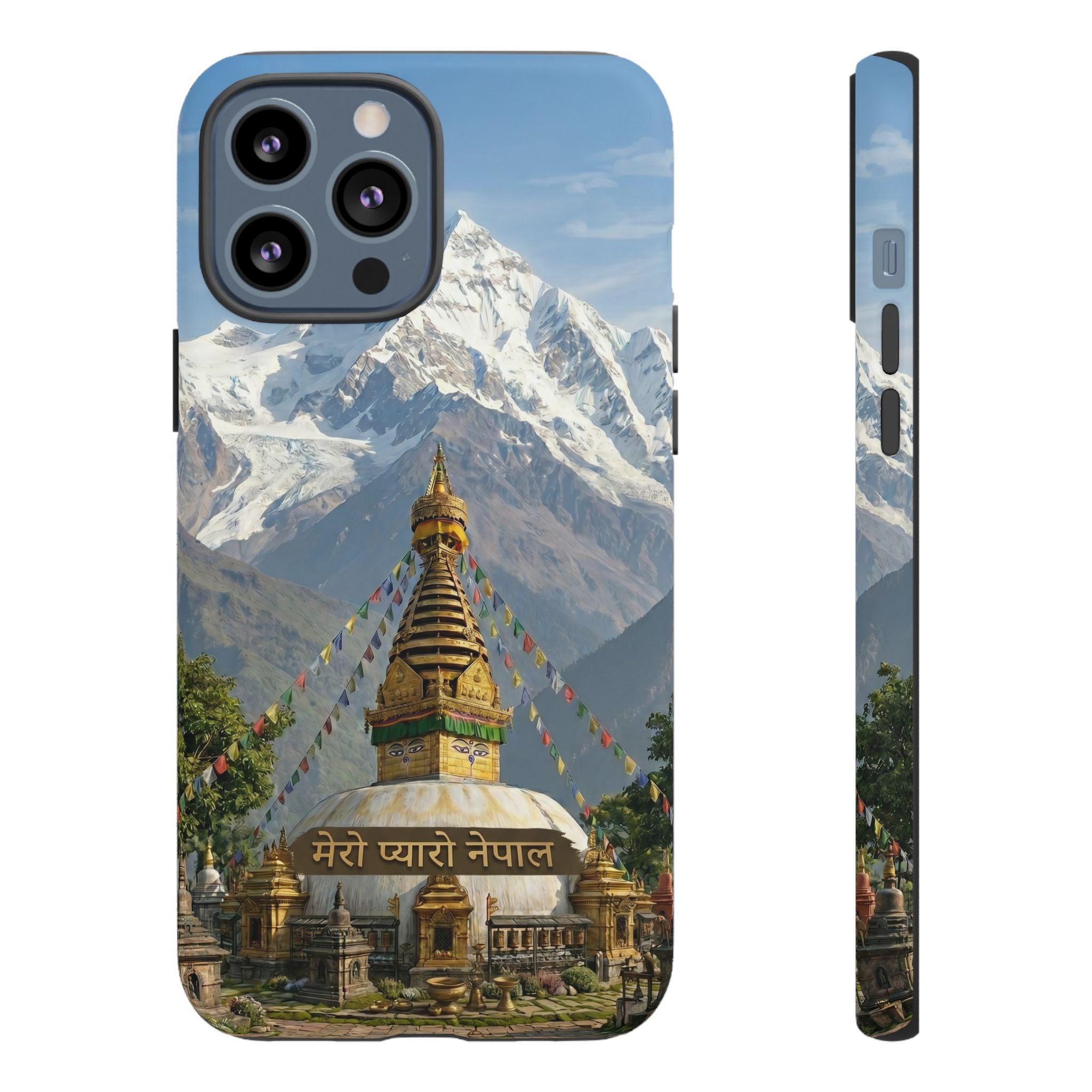 Phone Case - Himalayan Mountain & Stupa Tough Case (Durable Protective Phone Cover)