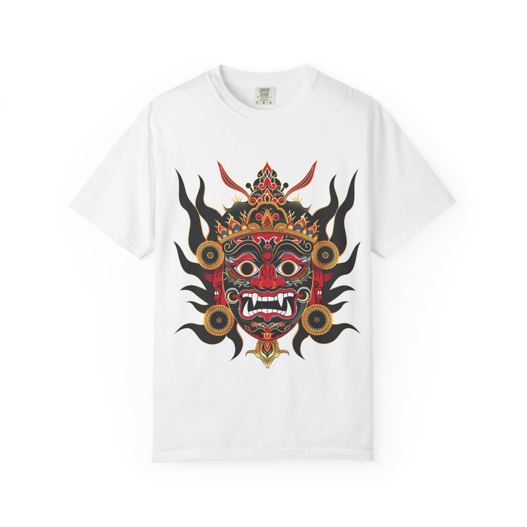 Lakhey Heritage T-Shirt – Nepal Cultural Mask Design (Premium Edition)