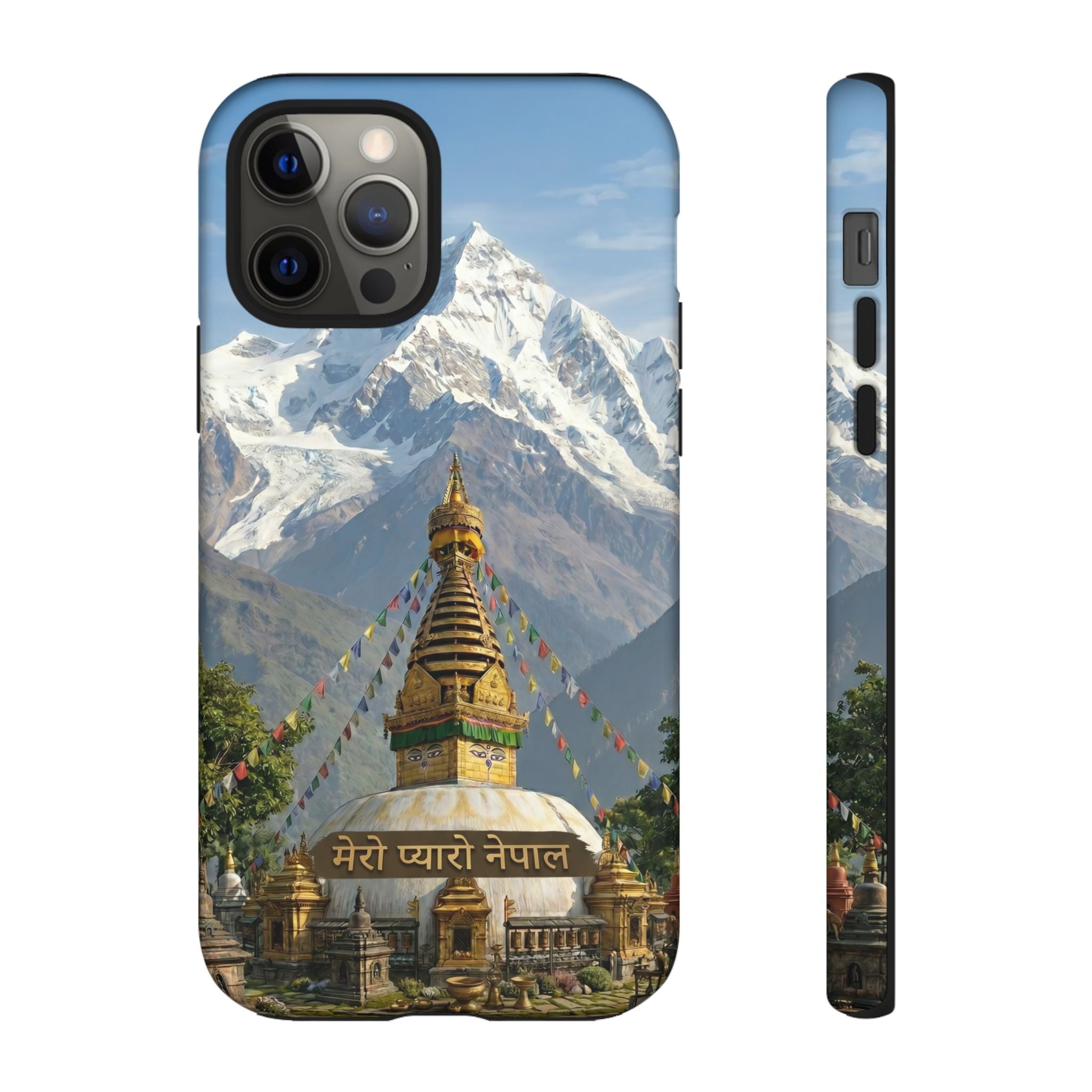 Phone Case - Himalayan Mountain & Stupa Tough Case (Durable Protective Phone Cover)