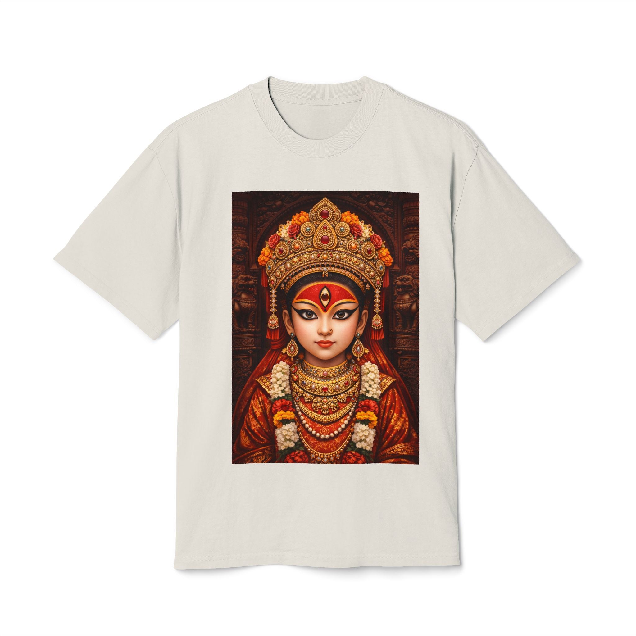 Kumari Goddess T-Shirt | Traditional Nepali Art Tee | Cultural Heritage Streetwear